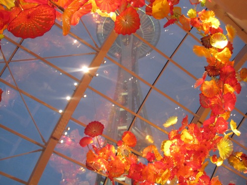 At the Chihuly museum right under the Space Needle